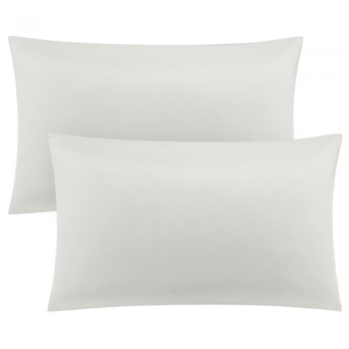 PiccoCasa 枕カバー 豪華 竹繊維 しわなし 冷却枕カバー ジッパー留め 柔らかさ 通気性 枕カバー シルキー 2枚 イザベリン 50x75cm