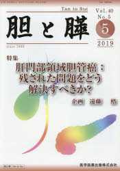 胆と膵　Vol．40No．5(2019－5)　肝門部領域胆管癌:残された問題をどう解決すべきか?