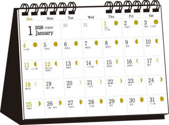 T14　月光　金の月相カレンダー