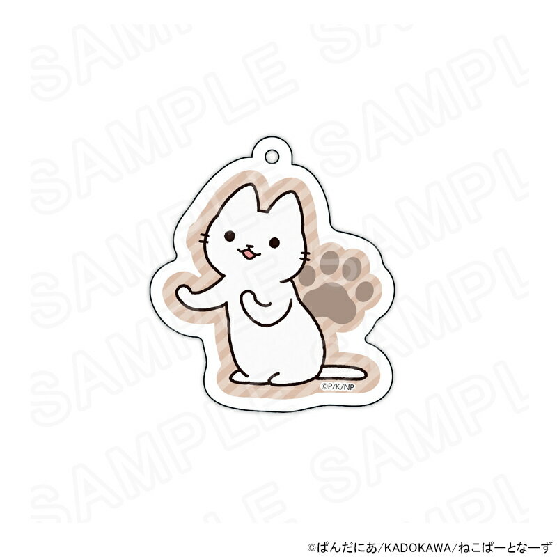 【 03/27 発送予定】 WEBアニメ『うごく！ねこむかしばなし』 アクリルキーホルダー　シロネコ グッズ