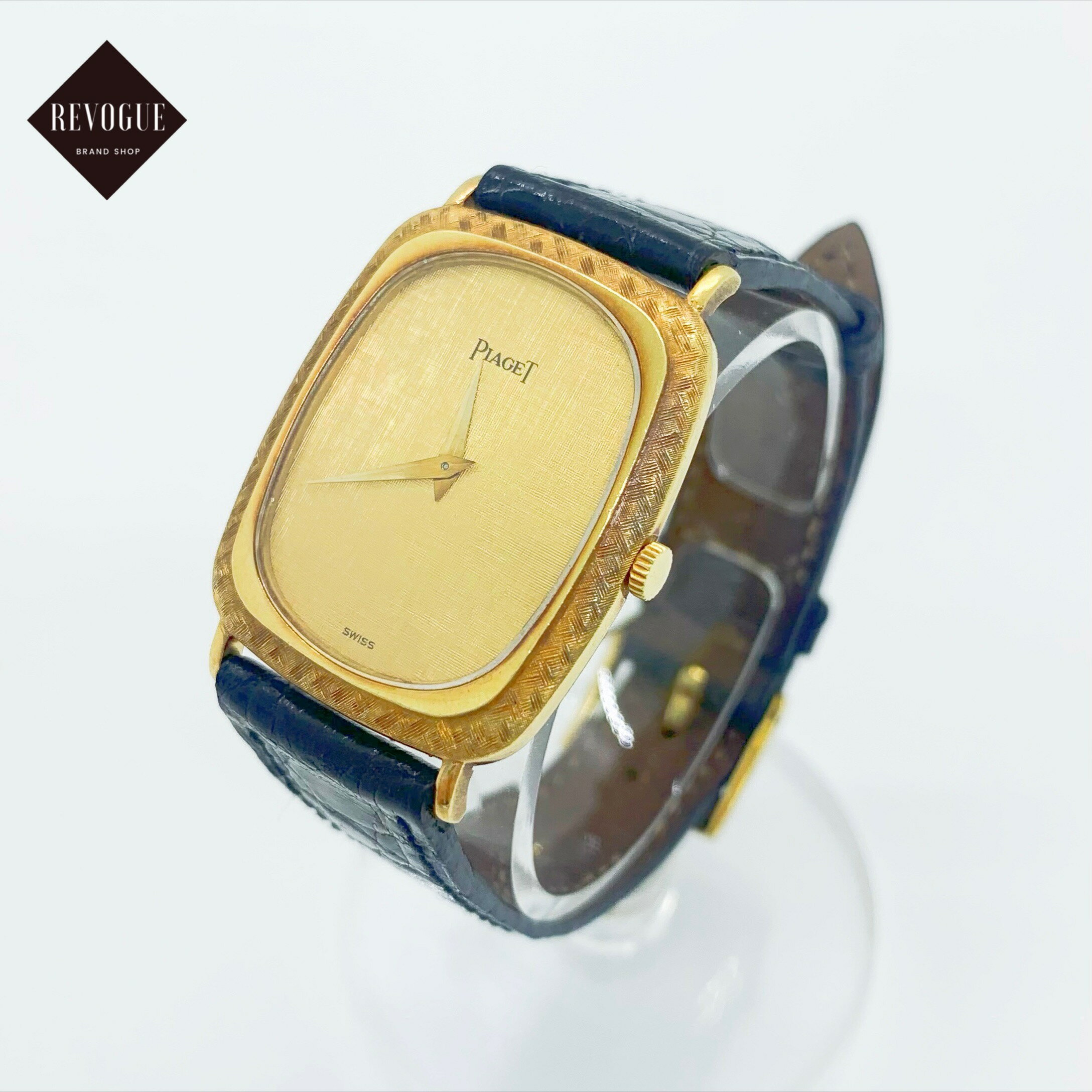 ◆PIAGET ピアジェ ヴィンテージ腕時計 9251 341242 K18YG×クロコ 手巻き ゴールド文字盤 総重量31.6g 稼働中 vintage 正規品