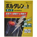 【商品詳細及び使用上の注意】有効成分ジクロフェナクナトリウムを配合した鎮痛消炎テープ剤で、優れた経皮吸収性があります。有効成分が徐々に放出され、優れた持続性があります。有効成分が外部に揮散せず、痛みのもとを狙って作用します。貼った部分からじんわり心地よい清涼感が広がります。貼りやすい、貼り直しやすい、たて・よこ伸縮自在のテープ剤です。1日1回使用。医薬品。■内容量7枚入(7×10cm)■してはいけないこと(守らないと現在の症状が悪化したり、副作用が起こりやすくなります。)1.次の人は使用しないでください。(1)本剤又は本剤の成分によりアレルギー症状を起こしたことがある人(2)ぜんそくを起こしたことがある人(3)妊婦又は妊娠していると思われる人(4)15才未満の小児2.次の部位には使用しないでください。(1)目の周囲、粘膜等(2)湿疹、かぶれ、傷口(3)みずむし・たむし等又は化膿している患部3.本剤を使用している間は、他の外用鎮痛消炎剤を使用しないでください。4.連続して2週間以上使用しないでください。■相談すること1.次の人は使用前に医師、薬剤師又は登録販売者に相談してください。(1)医師の治療を受けている人(2)他の医薬品を使用している人(3)薬などによりアレルギー症状を起こしたことがある人(4)テープ剤でかぶれ等を起こしたことがある人(5)次の診断を受けた人消化性潰瘍、血液障害、肝臓病、腎臓病、高血圧、心臓病、インフルエンザ(6)次の医薬品の投与を受けている人ニューキノロン系抗菌剤、トリアムテレン、リチウム、メトトレキサート、非ステロイド性消炎鎮痛剤(アスピリン等)、ステロイド剤、利尿剤、シクロスポリン、選択的セロトニン再取り込み阻害剤(7)高齢者2.使用中又は使用後、次の症状があらわれた場合は副作用の可能性があるので、直ちに使用を中止し、この外箱を持って医師、薬剤師又は登録販売者に相談してください。 関係部位 症状 皮ふ 発疹・発赤、かゆみ、かぶれ、はれ、痛み、刺激感、熱感、皮ふのあれ、落屑(らくせつ)(フケ、アカのような皮ふのはがれ)、水疱、色素沈着 まれに下記の重篤な症状が起こることがあります。その場合は直ちに医師の診療を受けてください。 症状の名称 症状 ショック (アナフィラキシー) 使用後すぐに、皮ふのかゆみ、じんましん、声のかすれ、くしゃみ、のどのかゆみ、息苦しさ、動悸、意識の混濁等があらわれます。 接触皮ふ炎、 光線過敏症 貼付部に強いかゆみを伴う発疹・発赤、はれ、刺激感、水疱・ただれ等の激しい皮ふ炎症状や色素沈着、白斑があらわれ、中には発疹・発赤、かゆみ等の症状が全身にひろがることがあります。また、日光があたった部位に症状があらわれたり、悪化することがあります。 3.5-6日間使用しても症状がよくならない場合は使用を中止し、この外箱を持って医師、薬剤師又は登録販売者に相談してください。 効能・効果腰痛、肩こりに伴う肩の痛み、関節痛、筋肉痛、腱鞘炎(手・手首の痛み)、肘の痛み(テニス肘など)、打撲、捻挫 用法・用量プラスチックフィルムをはがし、1日1回1-2枚を患部に貼ってください。ただし、1回あたり2枚を超えて使用しないでください。なお、本成分を含む他の外用剤を併用しないでください。【用法・用量に関する注意】(1)定められた用法・用量を厳守してください。(2)1回あたり24時間を超えて貼り続けないでください。さらに、同じ患部に貼りかえる場合は、その貼付部に発疹・発赤、かゆみ、かぶれなどの症状が起きていないことを確かめてから使用してください。(3)本剤は、痛みやはれなどの原因となっている病気を治療するのではなく、痛みやはれなどの症状のみを治療する薬剤ですので、症状がある場合だけ使用してください。(4)汗をかいたり、患部がぬれている時は、よく拭きとってから使用してください。(5)皮ふの弱い人は、使用前に腕の内側の皮ふの弱い箇所に、1-2cm角の小片を目安として半日以上貼り、発疹・発赤、かゆみ、かぶれなどの症状が起きないことを確かめてから使用してください。(6)使用部位に他の外用剤を併用しないでください。 成分・分量膏体100g中 ジクロフェナクナトリウム・・・1g添加物：脂環族飽和炭化水素樹脂、スチレン・イソプレン・スチレンブロック共重合体、流動パラフィン、ポリイソブチレン、N-メチル-2-ピロリドン、ジブチルヒドロキシトルエン、l-メントール、その他2成分 保管および取扱い上の注意(1)直射日光の当たらない湿気の少ない涼しいところに保管してください。(2)小児の手の届かないところに保管してください。(3)他の容器に入れ替えないでください。(誤用の原因になったり品質が変わることがあります。)(4)品質保持のため、開封後の未使用分はもとの袋に入れ、開口部をきちんと閉めて保管してください。(5)使用期限をすぎた製品は使用しないでください。なお、使用期限内であっても、開封後はなるべく速やかに使用してください。 お問い合わせ先製品についてのお問い合わせは、下記にお願い致します。ノバルティスファーマ株式会社 お客様相談室106-8618 東京都港区西麻布4-17-30電話：03(5766)2615受付時間：9：00-17：00(土日祝・その他メーカー休業日を除く)製造販売元同仁医薬化工株式会社東京都中野区弥生町5-2-2販売元ノバルティスファーマ株式会社東京都港区西麻布4-17-30副作用被害救済制度のお問い合わせ先(独)医薬品医療機器総合機構電話：0120-149-931 製品名ボルタレンEXテープ 【商品区分】： 日本製・【第2類医薬品】【使用期限】使用期限まで1年以上あるものをお送りします。広告文責　有限会社VISIONARYCOMPANY　ドレミドラッグ　登録販売者　岩瀬　政彦 電話番号:072-866-6200 【医薬品販売における記載事項】※パッケージデザ イン等は予告なく変更されることがあります。有効成分ジクロフェナクナトリウムを配合した鎮痛消炎テープ剤で、優れた経皮吸収性があります。有効成分が徐々に放出され、優れた持続性があります。有効成分が外部に揮散せず、痛みのもとを狙って作用します。貼った部分からじんわり心地よい清涼感が広がります。貼りやすい、貼り直しやすい、たて・よこ伸縮自在のテープ剤です。1日1回使用。医薬品。