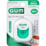 GUM(ガム) デンタルフロス ワックス (40m)×1個 4901616210707【取寄商品】