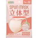 SPUN MASK スパンマスク 立体型 コーラルピンク 7枚入×1個 4562355181903