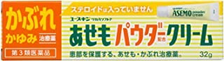 □商品説明 ・さらっとのびの良いクリームが、ばい菌の繁殖を抑え、あせも・かぶれを治します。 ・さらさらパウダー配合。白く粉っぽくならず、のびが良いので、すばやく患部に塗ることができます。 ・本剤にステロイドは配合されていません。 【効能 効果】 ・あせも、かぶれ、しっしん、皮ふ炎、かゆみ、ただれ、じんましん 【用法 用量】 ・患部を清潔にしてから、1日数回適量を塗布してください。 ＜次の注意事項を守ってください＞ ・定められた使用法を守ること。 ・小児に使用させる場合には、保護者の指導監督のもとに使用させること。 ・目に入らないように注意すること。万一、目に入った場合には、すぐに水又はぬるま湯で洗うこと。なお、症状が重い場合には、眼科医の診断を受けること。 ・本剤は外用のみに使用し、内服しないこと。 ・小児が誤って口にした場合には、まず、口の中をふき取ること。しばらく様子をみて異常がある場合には、医師に相談すること。 【成分】 (1g中) ジフェンヒドラミン：10mg グリチルレチン酸：5mg イソプロピルメチルフェノール：5mg 酸化亜鉛：50mg 添加物として、グリセリン、1.3-ブチレングリコール、ジメチルポリシロキサン、キサンタンガム、ステアリン酸、イソステアリン酸、パルミチン酸セチル、ミリスチン酸イソプロピル、ベヘニルアルコール、ステアリルアルコール、ポリソルベート60、自己乳化型モノステアリン酸グリセリン、ポリオキシエチレン硬化ヒマシ油20、パラベン 【使用上の注意】 ＜相談すること＞ ・次の人は使用前に医師、薬剤師又は登録販売者に相談すること。 (1)医師の治療を受けている人 (2)薬などによりアレルギー症状を起こしたことがある人 (3)湿潤やただれのひどい人 ・使用後、次の症状があらわれた場合は副作用の可能性があるので、直ちに使用を中止し、この説明書を持って医師、薬剤師又は登録販売者に相談すること。 関係部位：皮膚 症状：発疹・発赤、かゆみ、はれ ・5〜6日間使用しても症状がよくならない場合は使用を中止し、この説明書を持って医師、薬剤師又は登録販売者に相談すること。 【保管及び取扱い上の注意】 ・小児の手の届かない所に保管すること。 ・直射日光をさけ、なるべく涼しいところにキャップをきちんと閉めて保管すること。 ・他の容器に入れ替えないこと。(誤用の原因になったり品質が変わることがある) 【発売元、製造元、輸入元又は販売元】 ユースキン製薬株式会社 川崎市川崎区貝塚1-1-11 お客様相談室　フリーダイヤル：0120-22-1413　土・日・祝日を除く 9：00-17：00 【ブランド】 ユースキン □JANコード 4987353070606 □商品区分・原産国または生産国 【第3類医薬品】・日本 広告文責　有限会社VISIONARYCOMPANY　 ドレミドラッグ　登録販売者　岩瀬　政彦 電話番号:072-866-6200 【医薬品販売における記載事項】 ※パッケージデザイン等は予告なく変更されることがあります。【P】