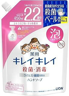 Rakuten - 【医薬部外品】キレイキレイ 薬用 泡ハンドソープ シトラスフルーティの香り つめかえ用 大型サイズ (450ml)×1個 4903301176862