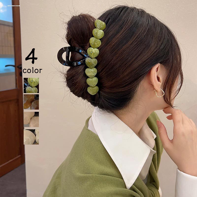 Rakuten - 送料無料 バンスクリップ 大きめ ヘアアクセサリー ヘアクリップ 韓国 ブラウン 上品 髪留め 大きめ 大人 シンプル 超軽量 軽い ヘアア