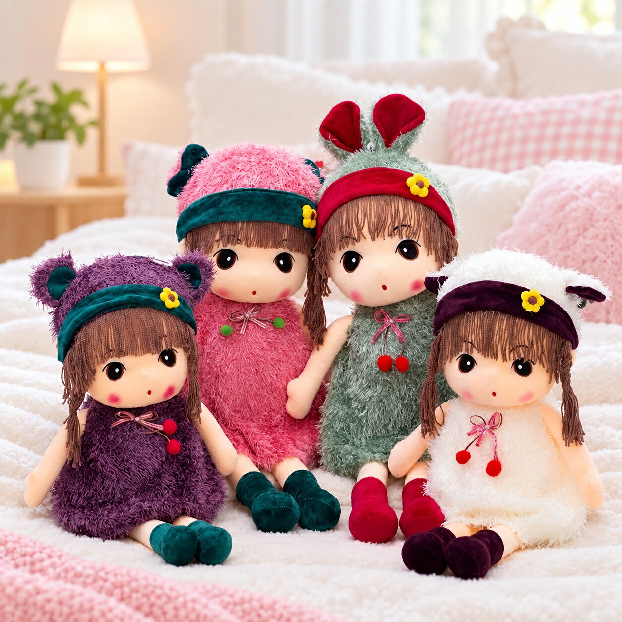 ぬいぐるみ 人形 女の子 ドール お姫様 かわいい お洒落 洋服 着せ替え ごっこ遊び おままごと おもちゃ 誕生日 クリスマス プレゼント ギフト 入園祝い 赤ちゃん 子供
