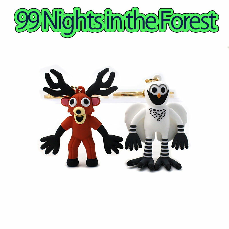 キーホルダー 99Night ホラーゲーム公式グッズ シカ＆フクロウ ぬいぐるみ キャラクター専用 コレクシ..
