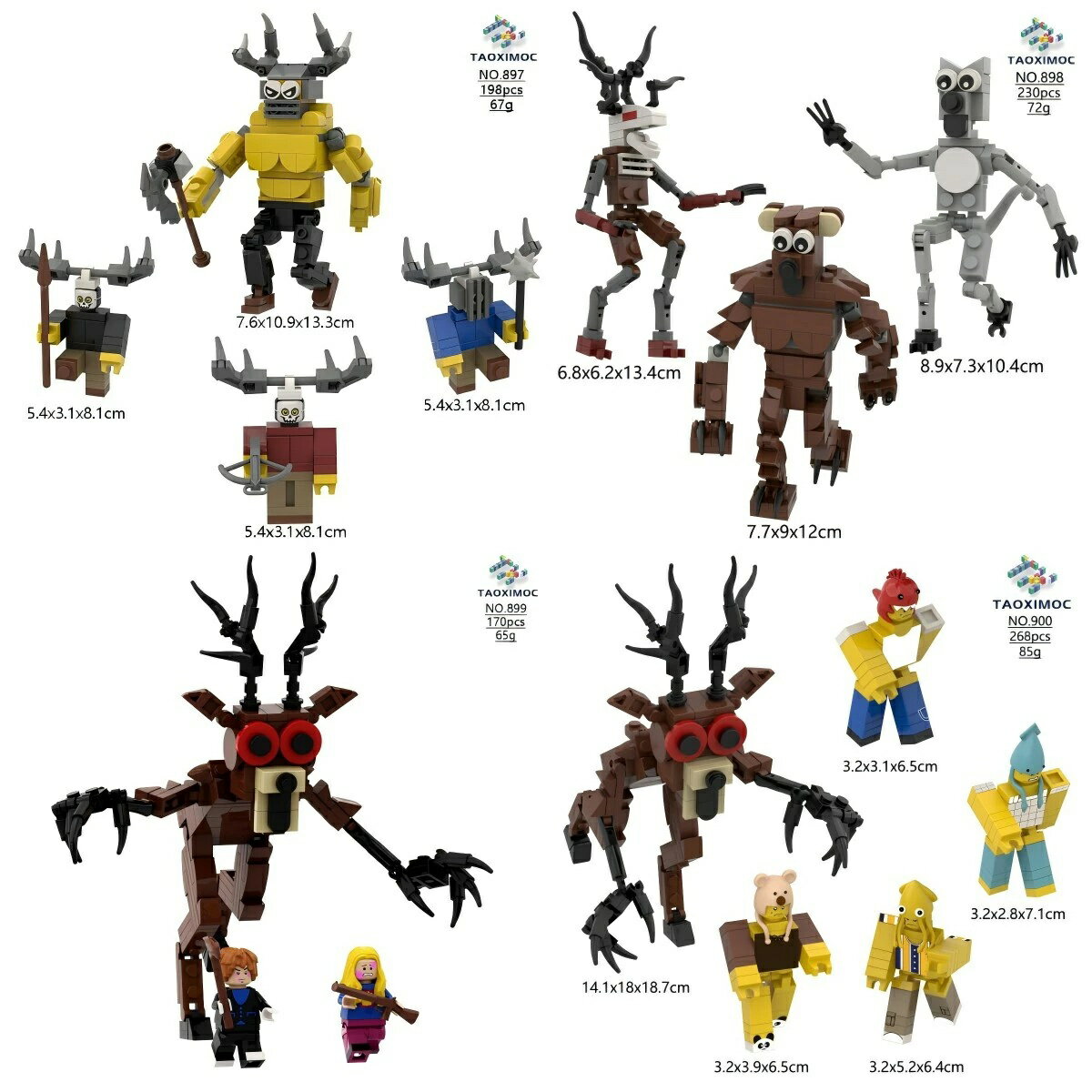 99 Nights in the Forest レゴ 互換 ブロック 子供クリスマス プレゼントウィキ トナカイ ブラウン グレー おもちゃ グッズ プレゼント 誕生日 子供 孫 クリスマス Roblox ロブロックス（n3）