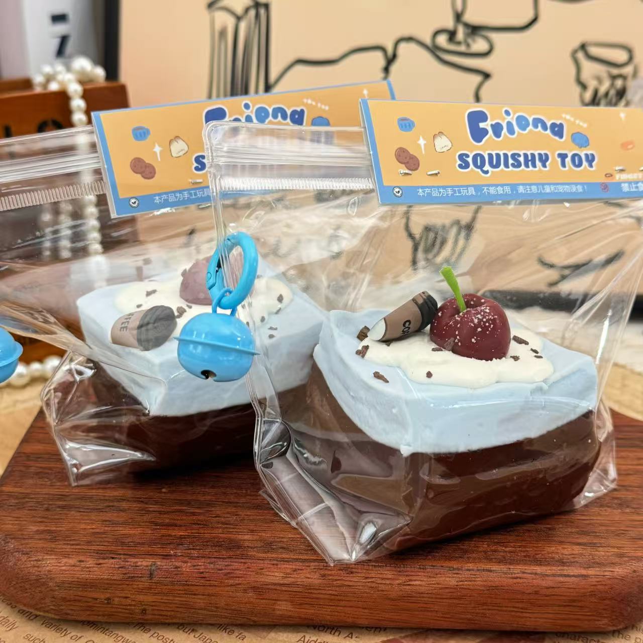スクイーズ 大サイズ 中サイズ 低反発 おもちゃ かわいい 握る ストレス解消 もちもち おしゃれ オシャレ Y2K 握って遊ぶ パ そっくり さくらんぼ×シーソルトブラウニー doremifa-10003067 ひまわり サンプル画像3