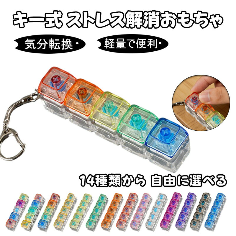 キーボードキーホルダー 5キー フィジェットトイ メカニカル タクタイル スイッチ クリアキーキャップ マルチカラー ミニキーボード 静音 ストレスリリーフ フォーカスアップ ポータブル キーリング ボタン フィンガートイ スマホチャーム バッグチャーム 人気 ギフト