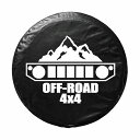 ジムニーシエラ JB74 タイヤカバー 16インチ 195/80R15 オフロード 4×4 スペアタイヤカバー イラスト 背面タイヤ 保護カバー スズキ タイヤ...