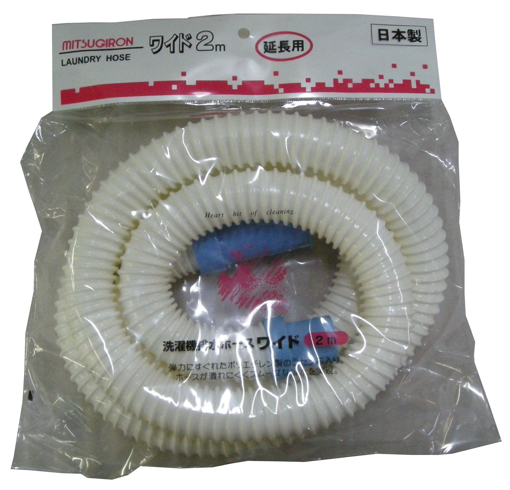 【中古】【非常に良い】ミツギロン バス ポンプ ホース 排水ホース ホワイト 2m ワイド Ф3×200cm 洗濯..