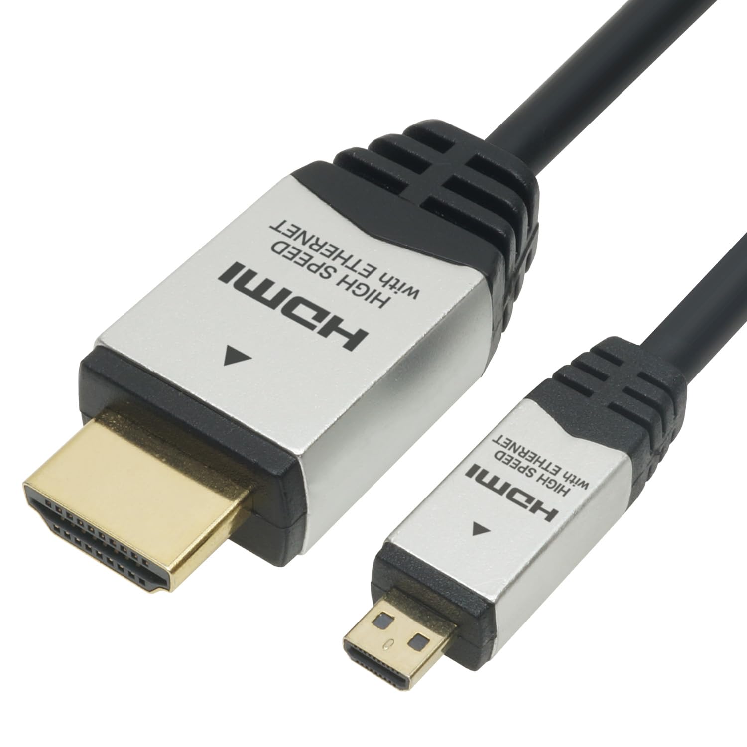 Hdmi Cable - 【中古】【非常に良い】ホーリック HDMIマイクロケーブル 3m シルバー HDM30-041MCS