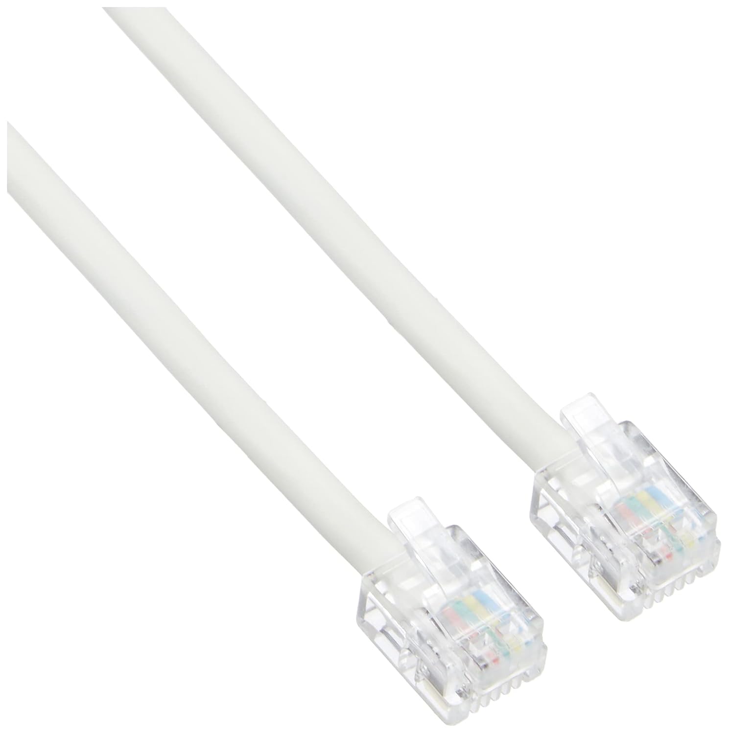 【中古】【非常に良い】エルパ (ELPA) テレホンコード 電話 インターホン FAX 6極6芯 3m ホワイト モジュラープラグ TEW-S030