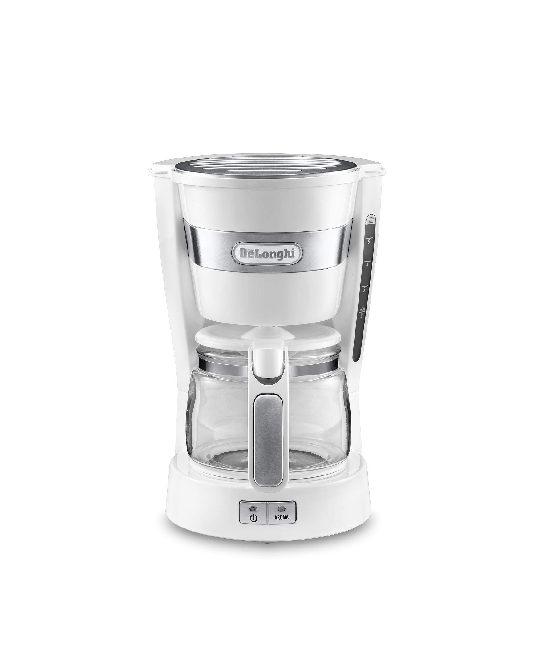 【中古】【非常に良い】デロンギ(DeLonghi) ドリップコーヒーメーカー 0.65L ホワイト アクティブシリ..