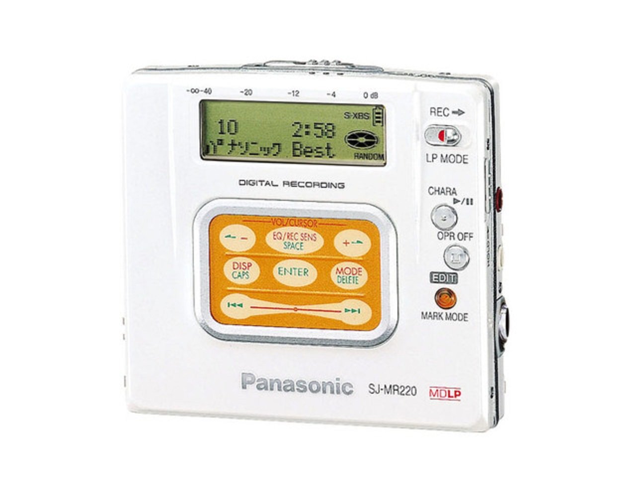 【中古】【非常に良い】Panasonic パナソニック　SJ-MR220　ホワイト ポータブルMDレコーダー MDLP対応 （MD録音再生兼用機/録再/MDウォークマン/MDプレーヤー）