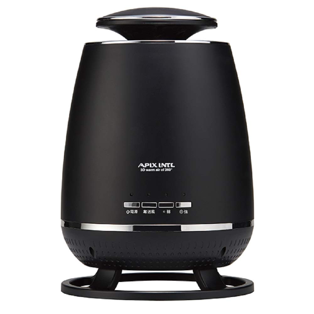【中古】【非常に良い】APIX アピックス 360°セラミックヒーター ブラック FSWH-0638 BK