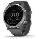 【中古】【非常に良い】GARMIN vivoactive 4 Shadow Gray/Silver 010-02174-07