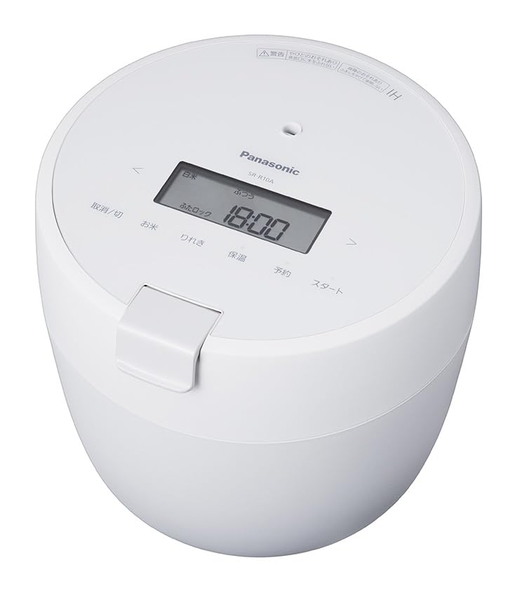 【中古】【非常に良い】パナソニック 炊飯器 5合 圧力IH 新生活 一人暮らし コンパクトサイズ ふた食洗機対応 ホワイト SR-R10A-W