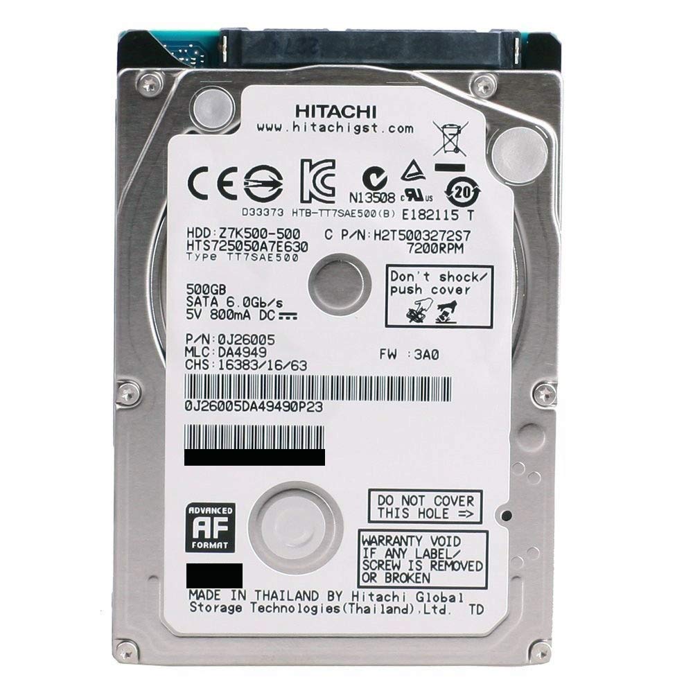 【中古】【非常に良い】IBM 42T1372 HTS725050A7E630 2.5インチ SATA 薄型500GB 7200 HGST ノートパソコンハードドライブ Lenovo