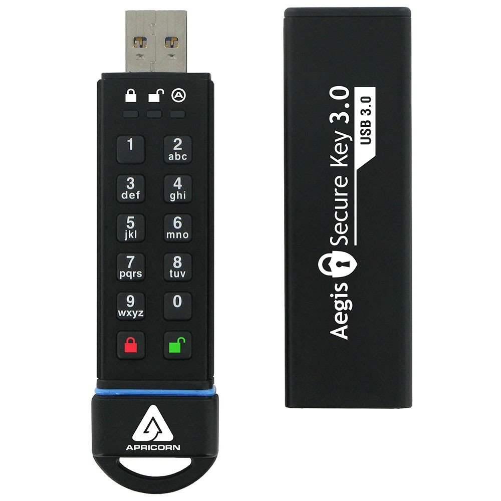 【中古】【非常に良い】Apricorn Aegis Secure Key - USB 3.0 Flash Drive ASK-256-120GB 暗号化USBメ...