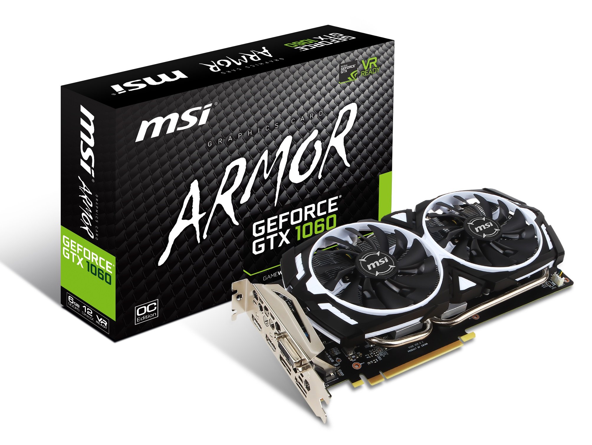 【中古】【非常に良い】【MSI】GeForce GTX 1060 ARMOR 6G OCV1◆PCI-E