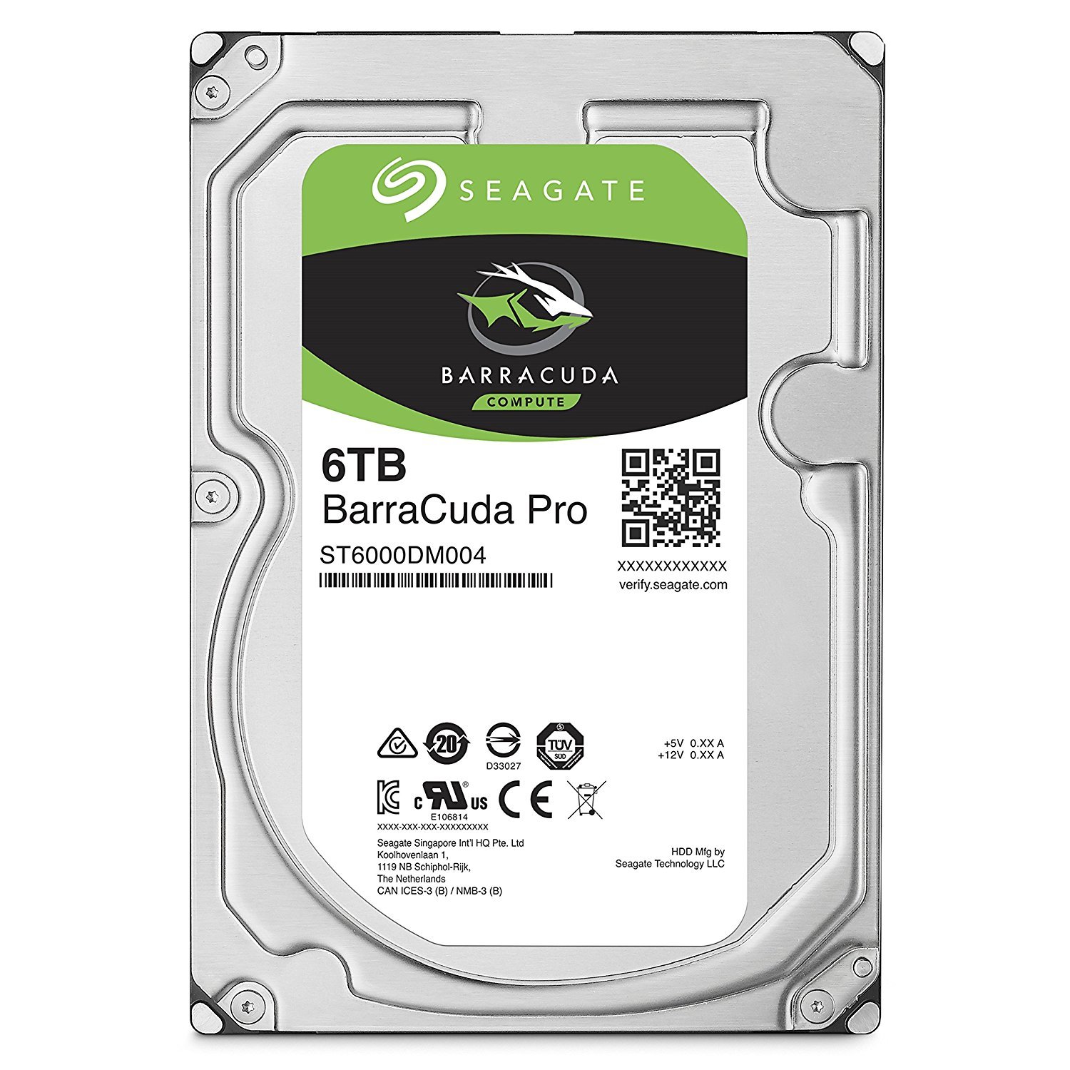 【中古】【非常に良い】ST6000DM004 BarraCuda Pro（6TB HDD 3.5インチ SATA 6G 7200rpm 64MB）