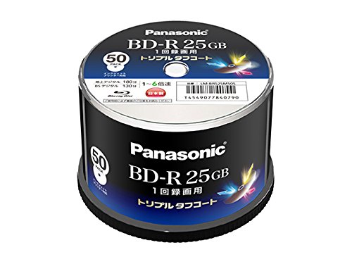 eMachines - 【中古】【非常に良い】Panasonic 録画用6倍速ブルーレイディスク 25GB（追記型）スピンドル50枚 LM-BRS25M50S