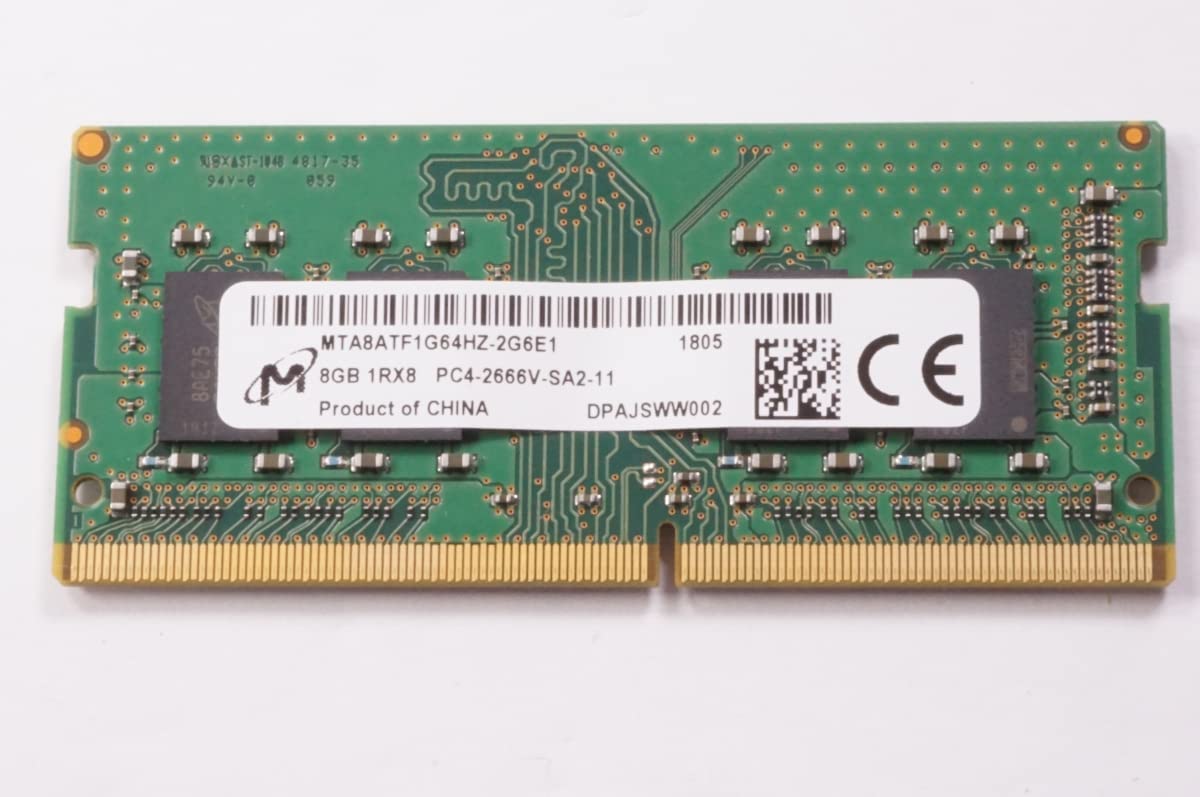【中古】【非常に良い】FMS MTA8ATF1G64HZ-2G6E1 交換用 Micron 8gb Pc4-21300 Ddr4-2666mhz So-Dimm Memory