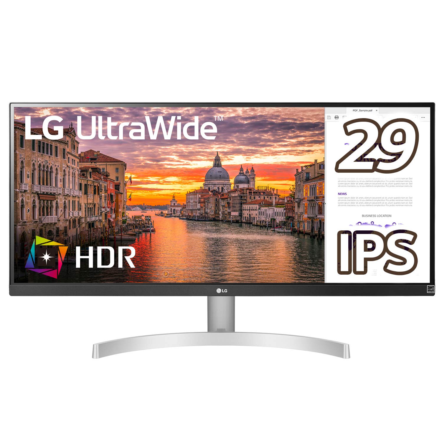 LG モニター ディスプレイ 29WN600-W 29インチ/ウルトラワイド(2560×1080)/IPS 非光沢/HDR対応/HDMI×2、DisplayPort/スピーカー搭載/3年安心・無輝点