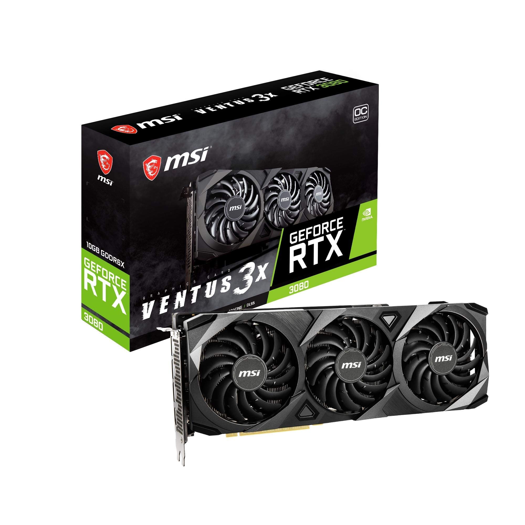 【中古】【非常に良い】MSI GeForce RTX 3080 VENTUS 3X 10G OC グラフィックスボード VD7358