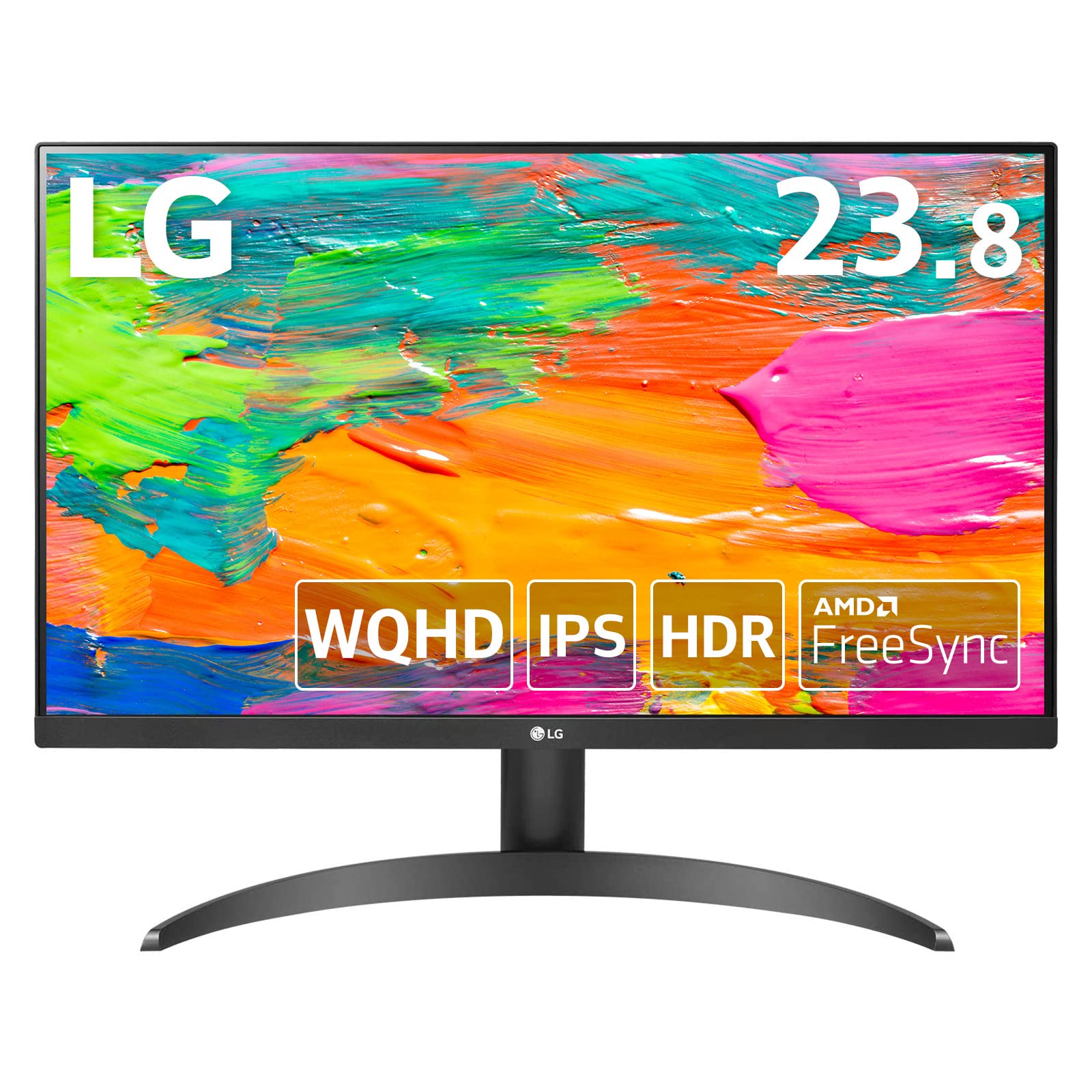 【中古】【非常に良い】【 限定】LG フレームレス モニター ディスプレイ 24QP500-B 23.8インチ/WQHD(2560×1440) / IPS非光沢/HDR / 75Hz / FreeSync対応/HDMI×
