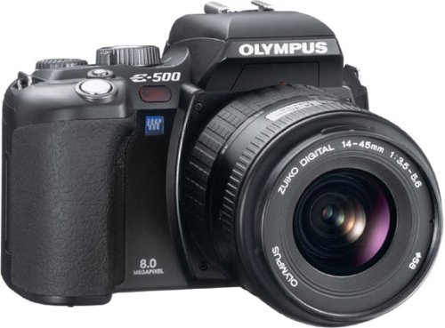 【中古】【非常に良い】OLYMPUS デジタル一眼レフカメラ E-500 ブラック レンズセット