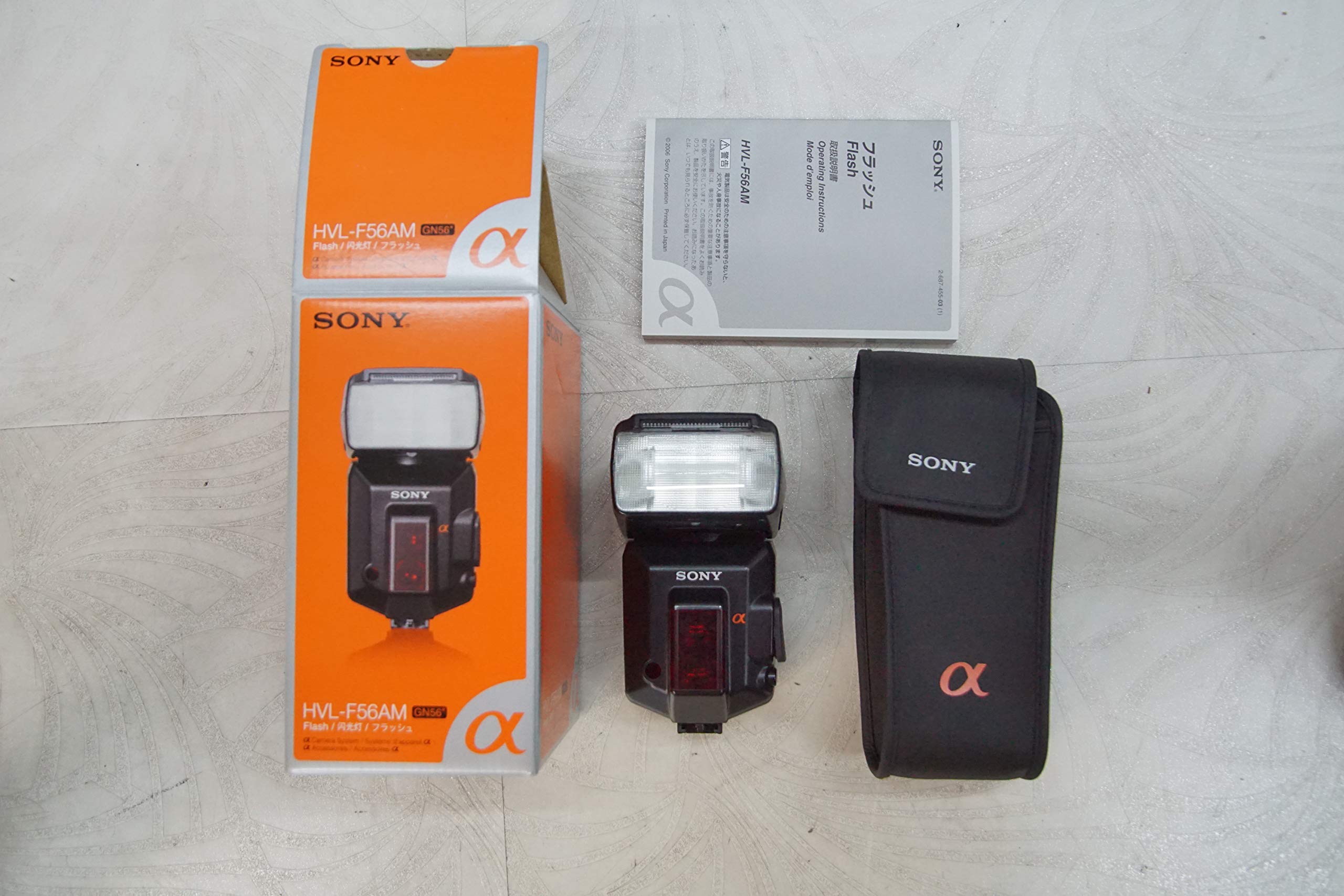 【メーカー名】ソニー(SONY)【メーカー型番】【ブランド名】ソニー(SONY)【商品説明】SONY フラッシュ HVL-F56AM・画像はイメージ写真ですので付属品など画像の通りではないこともございます。　付属品については商品タイトルに記載がない場合がありますので、　ご不明な場合はメッセージにてお問い合わせください。・当店ではレコード盤には商品タイトルに［レコード］と表記しております。　表記がない物はすべてCDですのでご注意ください。・当店では初期不良に限り、商品到着から7日間は返品を 受付けております。　お問い合わせ・メールにて不具合詳細をご連絡ください。・他モールとの併売品の為、完売の際はキャンセルご連絡させて頂きます。・中古品の商品タイトルに「限定」「初回」「保証」「DLコード」などの表記がありましても、　特典・付属品・帯・保証等は付いておりません。・電子辞書、コンパクトオーディオプレーヤー等のイヤホンは写真にありましても　衛生上、基本お付けしておりません。※未使用品は除く・品名に【import】【輸入】【北米】【海外】等の国内商品でないと把握できる表記商品について　国内のDVDプレイヤー、ゲーム機で稼働しない場合がございます。予めご了承の上、購入ください。・掲載と付属品が異なる場合は確認のご連絡をさせて頂きます。ご注文からお届けまで1、ご注文⇒ご注文は24時間受け付けております。2、注文確認⇒ご注文後、当店から注文確認メールを送信します。3、お届けまで3〜10営業日程度とお考えください。4、入金確認⇒前払い決済をご選択の場合、ご入金確認後、配送手配を致します。5、出荷⇒配送準備が整い次第、出荷致します。配送業者、追跡番号等の詳細をメール送信致します。6、到着⇒出荷後、1〜3日後に商品が到着します。　※離島、北海道、九州、沖縄は遅れる場合がございます。予めご了承下さい。・お電話でのお問合せは少人数で運営の為受け付けておりませんので、お問い合わせ・メールにてお願い致します。★お客様都合によるご注文後のキャンセル・返品は　お受けしておりませんのでご了承ください。