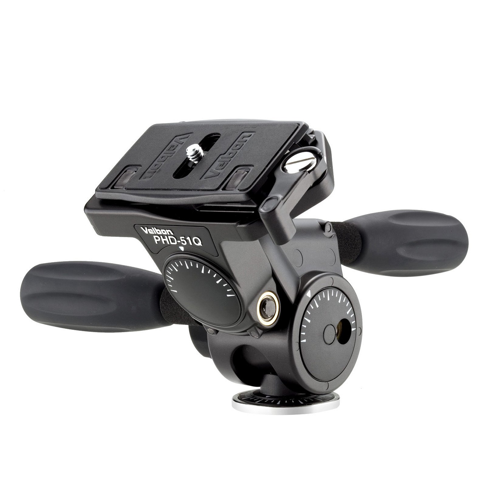 【中古】【非常に良い】Velbon 3Way雲台 PHD-51Q 中型 底面径53mm コマ止め方式 クイックシュー対応 マ..