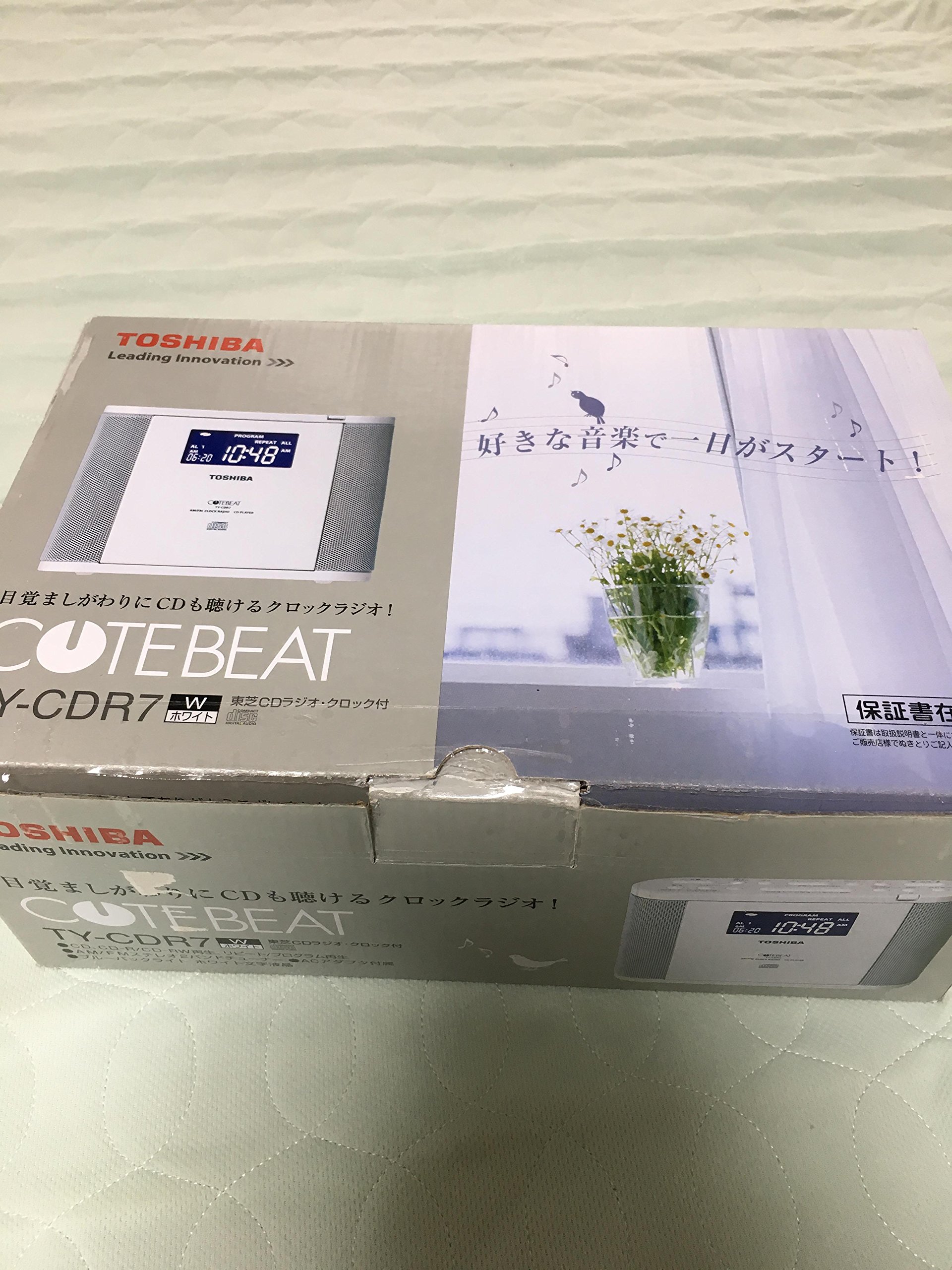 【中古】【非常に良い】TOSHIBA CDラジオ(クロック付) CUTEBEAT ホワイト TY-CDR7(W)