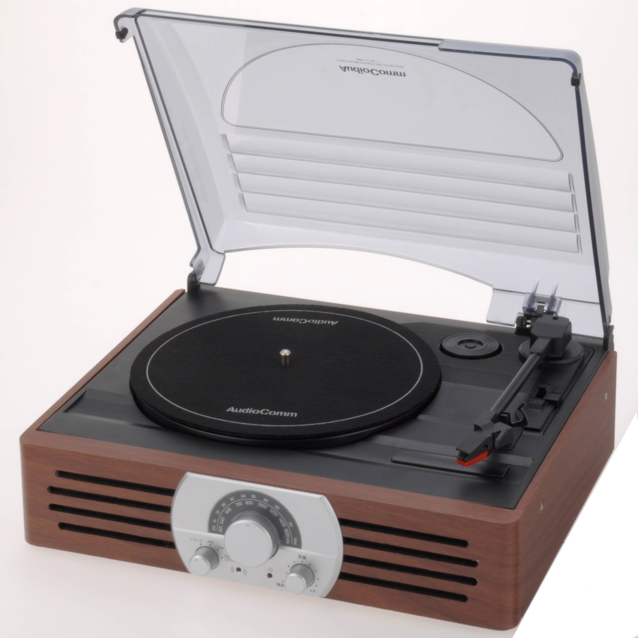 【中古】【非常に良い】OHM AudioComm ラジオ付レコードプレーヤー RRM-2775K-T