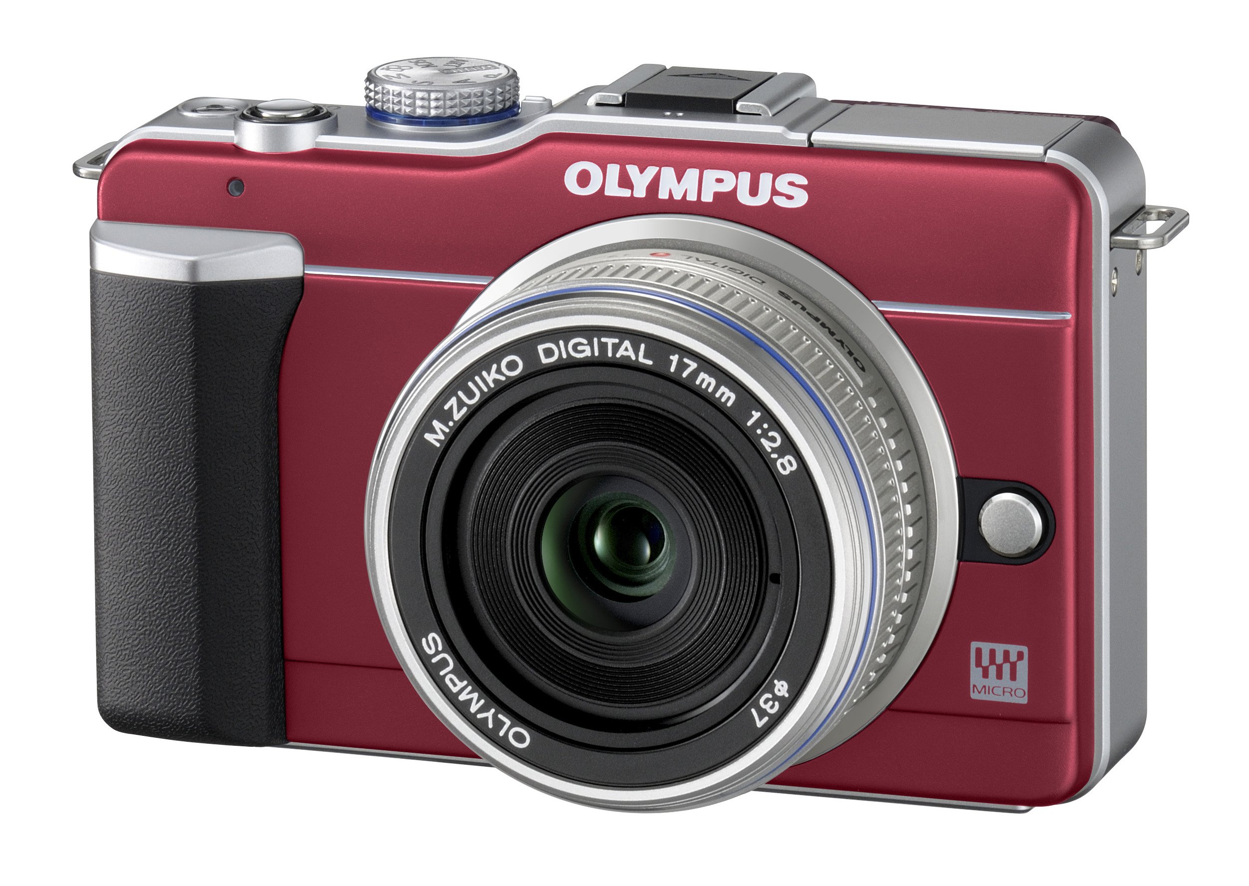 【中古】【非常に良い】OLYMPUS マイクロ一眼 PEN E-PL1パンケーキレンズキット ルビーレッド E-PL1 PK..