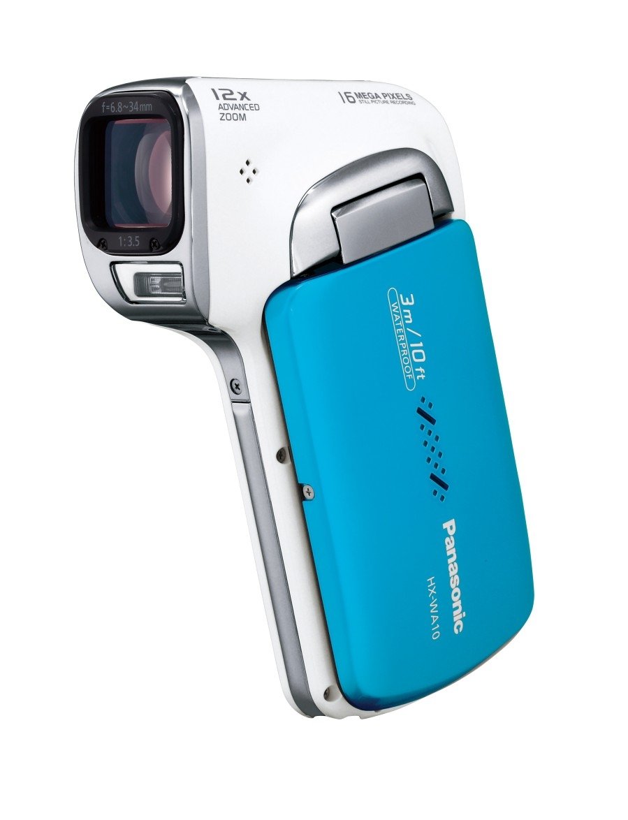 【中古】【非常に良い】パナソニック 防水デジタルムービーカメラHX-WA10 オーシャンブルー HX-WA10-A