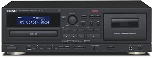 【中古】【非常に良い】TEAC CD/カセットレコーダー USB接続対応 ブラック AD-RW900-B