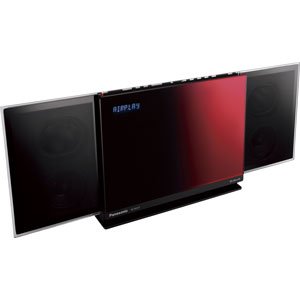 【中古】【非常に良い】Panasonic コンパクトステレオシステム D-dock レッド SC-HC57-R