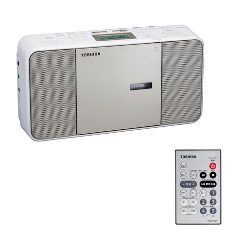 【中古】【非常に良い】東芝 CDラジオ TY-C300(N) リモコン付 スリムボディモデル ワイドFM マイク端子 サテンゴールド 語学学習対応