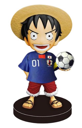 【中古】【非常に良い】ボビングヘッド ONE PIECE シリーズ モンキー・D・ルフィ サッカー日本代表チームVer
