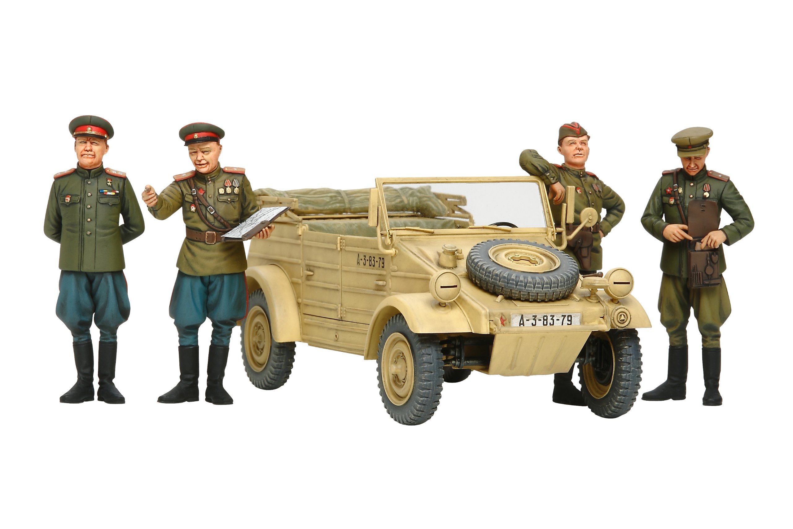 樂天商城 - 【中古】【非常に良い】タミヤ 1/35 スケール限定シリーズ ソビエト陸軍 指揮官・スタッフカーセット 人形4体付 プラモデル 25153