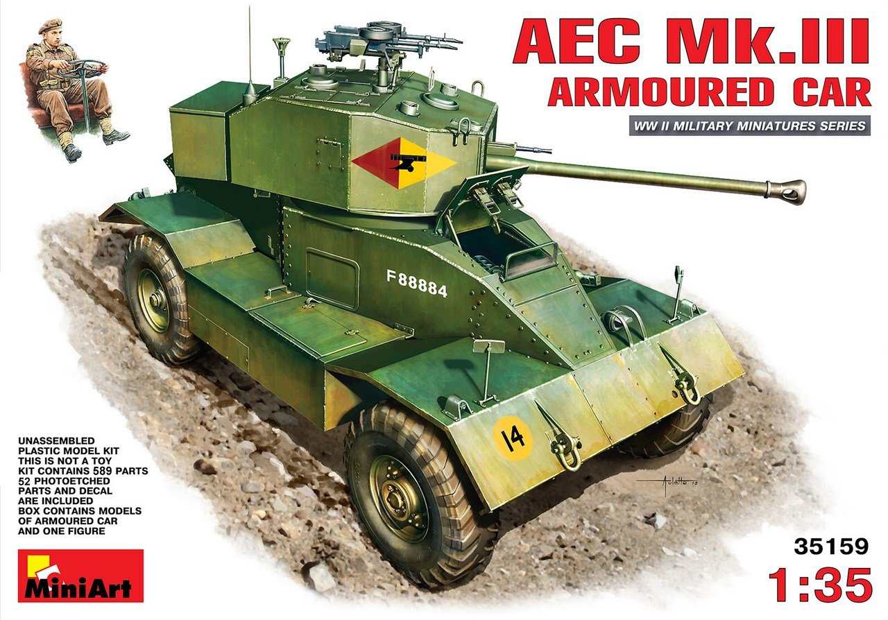 【中古】【非常に良い】ミニアート 1/35 AEC Mk.3装甲車 プラモデル