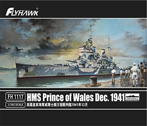 【中古】【非常に良い】フライホークモデル 1/700 イギリス海軍 HMS 戦艦 キングジョージ五世級 プリンス・オブ・ウェールズ 1941年12月 プラモデル