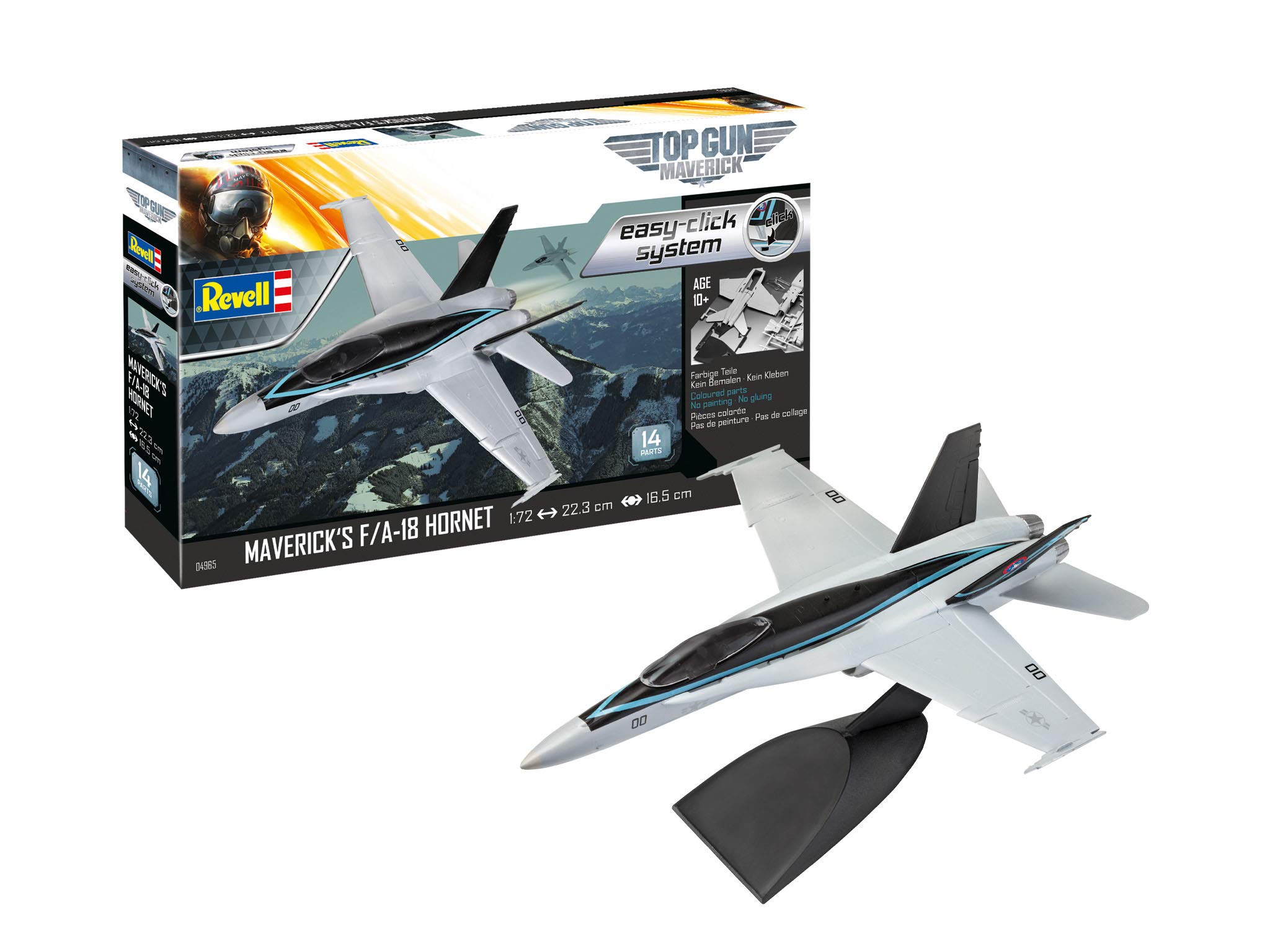 【中古】【非常に良い】ドイツレベル 1/72 アメリカ海軍 F/A-18 ホーネット トップガン プラモデル 04965