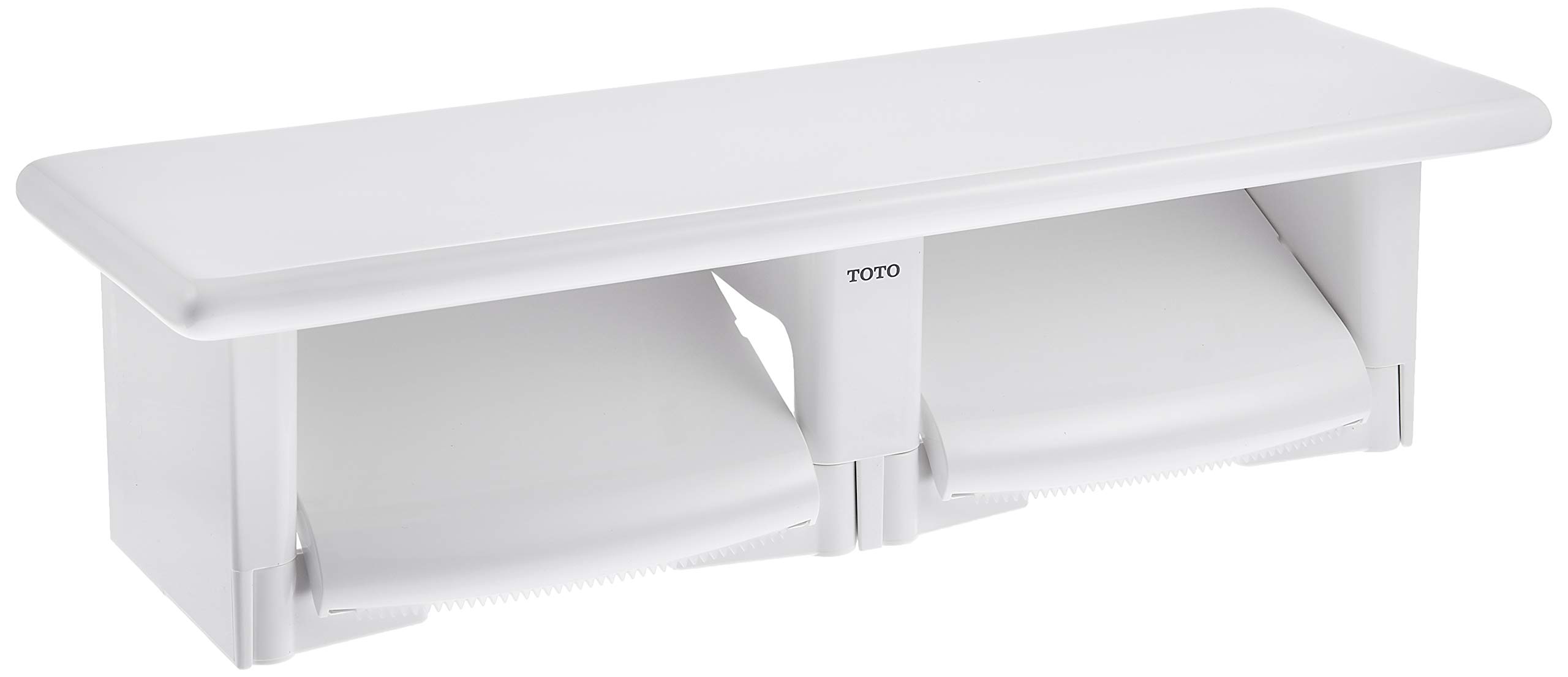 【中古】【非常に良い】TOTO 二連紙巻器 棚付き(陶器) 樹脂製 ホワイト YH64SR#NW1
